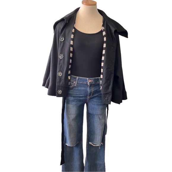 Free People 'Olmstead' Wool Belted Cape Coat, Black, Small - Picture 9 of 16